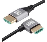 Pmqs Cable 2.1 HDMI 8K 2M, HDMI-Cable 48Gbps Ultra Alta Velocidad 4K 60Hz 3D 1080p HDR Dinámico HDCP, Cabo Antiinterferencias 90 Grados para PS5 PS4 Monitor HDTV TV PC Xbox