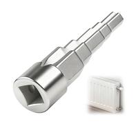 Pmqs Llave Escalonada Universal 1/2 Pulgadas, Llave Radiador 5 Niveles con Cuadrado Interior, llave de Tubo para Carraca para Boquilla de Válvula Fontanería Calefacción Radiadores Domésticos