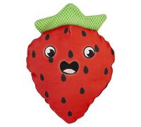 PMS Juguete flotante de peluche de fresa para perro, resistente al agua, duradero, diseño de frutas, juguete para mascotas para agua y juegos al aire libre, 22 cm
