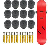 Pmsanzay Paquete de 12 - Soporte de esquí y snowboard | Estante de almacenamiento de esquí | Soporte de pared vertical horizontal | Capacidad para 6 tablas