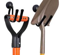 Pmsanzay Paquete de 2 ganchos magnéticos fuertes para almacenamiento de garaje, ganchos organizadores magnéticos resistentes con revestimiento de goma para herramientas de jardín, manguera, taller,