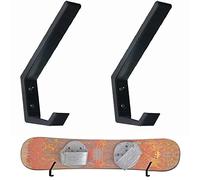 Pmsanzay Paquete de 2 ganchos para colgar en la pared para snowboard, para organizar tus bastones de esquí, botas, cascos, bolsos, gafas, guantes y más equipos, fácil de instalar, sin tabla
