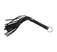 PMTFUMY Cultivo de látigo de caballo con borla de piel sintética, mango de gel antideslizante, látigo de vaquero, látigo de catwoman, 30 cm para entrenamiento ecuestre, carreras, espectáculos y