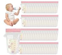 Pmueuff 100 Piezas Bolsas Leche Materna, 200ml Bolsas Congelar Leche Materna Diseño de Sellado de Doble Capa Bolsa Lactancia Maternas Bolsa De Almacenamiento Preesterilizada