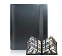 Pmueuff Album Cartas para Pokemon, Album de Cartas Coleccionables con Banda Elástica 360 Álbum para Cartas Carpeta de Tarjetas de PU Impermeable para Magic, Sports, Yu-Gi-Oh, MTG, TCG