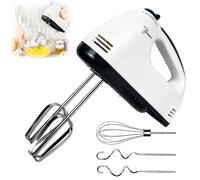 Pmueuff Batidora de Mano Eléctrica, Batidora Amasadora de Repostería con 7 Velocidades, 2 Mezclador, 2 Gancho, 1 Batidor Batidora de Varillas Eléctrica para Repostería, Elaboración de Pan y Pastelería