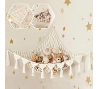 Pmueuff Hamaca de Red para Peluches y Juguetes, Organizador para Animales de Peluches, Ideal para Decoración de Habitación Infantil y Almacenaje de Ositos de Peluche