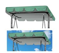 Pmueuff Toldo Balancin Jardin, 210 x 145 cm Techo de Repuesto para Columpio 3 Plazas Impermeable Anti Rayos UV Funda de Repuesto para Toldo de Columpio Recambio Toldo Balancin Universal