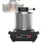 PMYIEXILA Horno de fusión de pantalla digital pequeña de 1 a 3 kg, 1500 W/220 V, horno de fundición de refinación de oro portátil con crisol de grafito de 3 kg para fundición rápida de chatarra