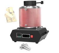 PMYIEXILA Máquina de fusión de metal con control de temperatura de 220 V, kit de horno de fusión de joyas de oro de 1 a 3 kg con pantalla digital adecuada para aluminio refinado, plata (1500 W)