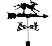 PMYIEXILA Paleta de viento de metal con indicador de orientación de acero inoxidable, herramienta de medición para decoración al aire libre, liebre y correr