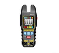 PN131 - Pinza amperímetro digital recargable de 4000 unidades CA CC con alarma RMS NCV verdadera, diseño tipo U para pruebas de cables industriales, entusiastas de la electrónica, negro (PN131)