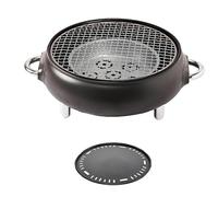 PNAJFUEL Mini Parrilla para Barbacoa, Parrilla para Barbacoa Al Aire Libre, Parrilla de Carbón de Estilo Coreano/K Gray/C