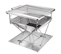 PNAJFUEL Parrilla de Barbacoa Parrilla de Carbón Parrilla Plegable Parrilla Portátil Deo Inoxidable para Exteriores con Bolsa de Transporte Herramientas para Barbacoa/a