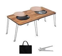 PNAJFUEL Parrilla de Carbón con Mesa Plegable, Parrilla de Carbón con Bolsa de Almacenamiento, Fácil de Montar Y Limpiar, para 5-8 Personas/One Color/60X120Cm
