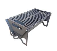 PNAJFUEL Parrilla para Barbacoa - Parrilla para Barbacoa de Carbón Extraíble - Parrilla Pequeña para Barbacoa de Carbón Deo Al Carbono con Recogedor de Cenizas para Jardín/One Color/42X22Cm/16.5X8.7
