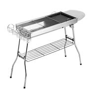 PNAJFUEL Parrilla para Barbacoa Plegable Parrilla para Barbacoa Deo Inoxidable con Carbón para Exteriores para 5 Personas O Mássilios para Barbacoa/a