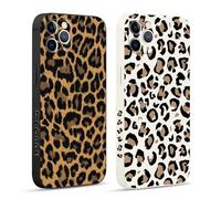 Pnakqil 2 Piezas Funda para iPhone 11 Pro 5,8", Leopardo Guepardo Sexy Dibujos Aesthetic Estampado Diseño Carcasa Proteger Caso con Cámara Suave Fina Silicona Protección Cover Niña Mujer Case