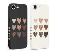 Pnakqil 2 Piezas Funda para iPhone 17E 6,1", Lindo Estética Amar Amor Dibujos Diseño Case TPU Fundas Ultrafina Proteger Caso con Cámara Suave Carcasa Silicona Protección Cover