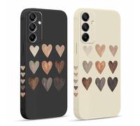 Pnakqil 2 Piezas Funda para Samsung Galaxy A15 5G 6,5", Lindo Estética Amar Amor Dibujos Diseño Case TPU Fundas Ultrafina Proteger Caso con Cámara Suave Carcasa Silicona Protección Cover