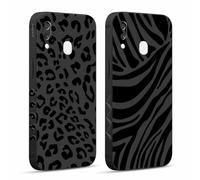Pnakqil 2 Piezas Funda para Samsung Galaxy A20e 5,8", Animales Leopardo Cebra Dibujos Estética Estampado Diseño Carcasa Proteger Caso con Cámara Suave Fina Silicona Protección Cover Case