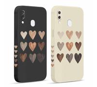 Pnakqil 2 Piezas Funda para Samsung Galaxy A20e 5,8", Lindo Estética Amar Amor Dibujos Diseño Case TPU Fundas Ultrafina Proteger Caso con Cámara Suave Carcasa Silicona Protección Cover