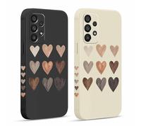 Pnakqil 2 Piezas Funda para Samsung Galaxy A33 5G 6,4", Lindo Estética Amar Amor Dibujos Diseño Case TPU Fundas Ultrafina Proteger Caso con Cámara Suave Carcasa Silicona Protección Cover