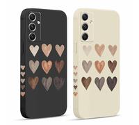 Pnakqil 2 Piezas Funda para Samsung Galaxy A34 5G 6,5", Lindo Estética Amar Amor Dibujos Diseño Case TPU Fundas Ultrafina Proteger Caso con Cámara Suave Carcasa Silicona Protección Cover