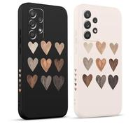 Pnakqil 2 Piezas Funda para Samsung Galaxy A52 5G 6,5", Lindo Estética Amar Amor Dibujos Diseño Case TPU Fundas Ultrafina Proteger Caso con Cámara Suave Carcasa Silicona Protección Cover