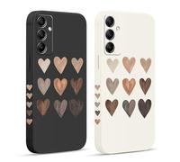 Pnakqil 2 Piezas Funda para Samsung Galaxy A55 5G 6,5", Lindo Estética Amar Amor Dibujos Diseño Case TPU Fundas Ultrafina Proteger Caso con Cámara Suave Carcasa Silicona Protección Cover
