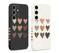 Pnakqil 2 Piezas Funda para Samsung Galaxy S25+ 5G 6,8", Lindo Estética Amar Amor Dibujos Diseño Case TPU Fundas Ultrafina Proteger Caso con Cámara Suave Carcasa Silicona Protección Cover