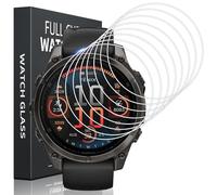 Pnakqil 8 Piezas Protector de Pantalla para Garmin Fenix 8 51mm/Garmin Fenix 7X 51mm/7X Solar/Sapphire Solar Cristal Templado,Ultra HD Resistente a los Arañazos Sin Burbujas Vidrio Película Protectora