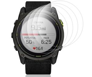 Pnakqil Cristal Templado para Garmin Enduro 3, Protector de Pantalla 9H para Garmin Enduro 3, HD Transparente Anti Rayas Sin Burbujas, Compatible con Sensores, 4 Unidades