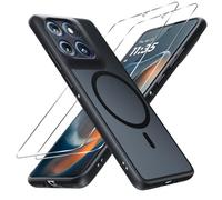 Pnakqil Funda Magnética para Motorola Edge 60/60 Fusion con 2 Piezas Cristal Templado, Compatible con magSafe Carcasa Translúcida Mate Trasera Fina Antigolpes para Motorola Edge 60/60 Fusion, Negro