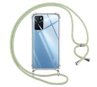Pnakqil Funda para OPPO A16/A16s/A54s con Cuerda, Carcasa Transparente Silicona Colgar Collar Correa de Cuello Cadena Cordón para OPPO A16/A16s/A54s 6.52" Fundas, Verde