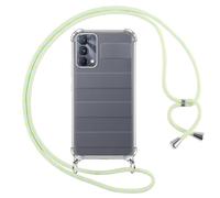 Pnakqil Funda para Realme GT Master Edition 5G con Cuerda, Carcasa Transparente Silicona Colgar Collar Correa de Cuello Cadena Cordón para Realme GT Master 6.43" Fundas, Verde