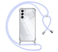 Pnakqil Funda para Samsung Galaxy A05s con Cuerda, Carcasa Transparente Silicona Colgar Collar Correa de Cuello Cadena Cordón para Samsung A05s 6.7" Fundas, Morado