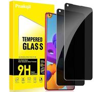 Pnakqil Protector Pantalla de Privacidad para Samsung Galaxy A21s Cristal Templado,Vidrio Película Antiespia Anti-Spy,Dureza 9H Antiarañazos Sin Burbujas Privacy Screen Protector,2 Unidades