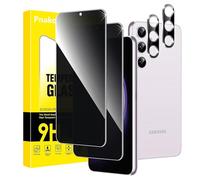 Pnakqil Protector Pantalla de Privacidad para Samsung Galaxy S23+/S23 Plus 5G con Protectora Camara Antiespia Cristal Templado, Anti-Spy Vidrio Screen Cámara Pelicula, Película Privacy 28°,2+2 Piezas