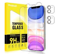 Pnakqil Protector Pantalla para iPhone 11 con Protector Lente de Camara,Cristal Templado Vidrio Pelicula 9H Dureza Ultra HD Ultra Resistente Anti-Arañazos Instalación Fácil Screen,2+2 Piezas