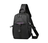 PNAWLLCF Bolso Bandolera Informal de Negocios for Hombre, 1 Bolso Cruzado, Bolso de Pecho de Gran Capacidad for Viento(Svart)