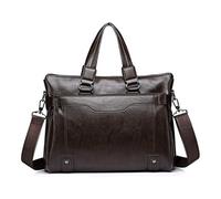 PNAWLLCF Maletín for Hombre, Bolso de Negocios, Bolso for Ordenador, Bolso Cruzado de Viaje de Oficina, 1 Mochila de Hombro(Brown)
