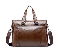 PNAWLLCF Maletín for Hombre, Bolso de Negocios, Bolso for Ordenador, Bolso Cruzado de Viaje de Oficina, 1 Mochila de Hombro(Brass)