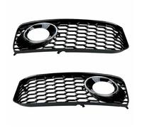 PNBVW 2 uds Honeycomb A5 luz antiniebla del Parachoques Delantero del Coche lámpara Parrilla Cubierta Malla Panal Hexagonal for AA/u/d/i A5 B8 SLine S5 2008-2012(Chrome)