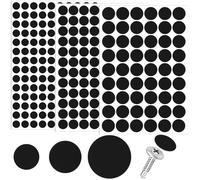 Pndeyo - 290 pegatinas autoadhesivas para tapar tornillos de PVC, resistentes al agua, de 12 mm, 15 mm y 21 mm, resistentes al polvo, para mueble