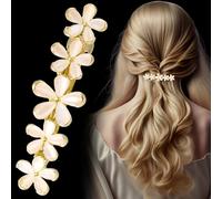 Pndeyo Horquilla para el pelo con diseño de flor de ópalo para mujer, pasadores de pelo franceses brillantes, accesorios decorativos de boda para cabello largo, corto, grueso, fino, rizado, ondulado,