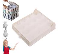 Pnedeodm 2026 New Clothes Organizers and Storage, Stackable Closet Organizer for Shirts & Clothes, Lazy Clothes Folding Board with Easy Access, Stackable Shirt Organizer for Storage (5* Beige)