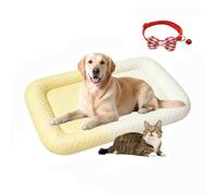 Pnedeodm Cooling Gel Mat for Pets, Breathable Summer Heat Relief Pad for Dogs and Cats, Waterproof Self Cooling Sleeping Mat with Anti-Slip Bottom for Indoor and Outdoor Use (XL:60 * 80,Yellow)