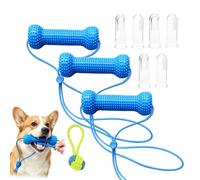Pnedeodm Dual-Action Canine Dental Prop, Teeth Cleaning Tools, Dog Toothbrush & Chew Toys for Aggressive Chewers, Dental Mouth Opener for Small Medium Large Dogs (3Pcs)