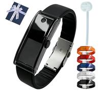 Pnedeodm Fragrance Atomizer Bracelet, Refillable Fragrance Spray Bracelet with Adjustable Wristband, Handmade Essential Oil Diffuser Perfume Bracelets for All Perfumes, Valentine's Day Gifts (Black)